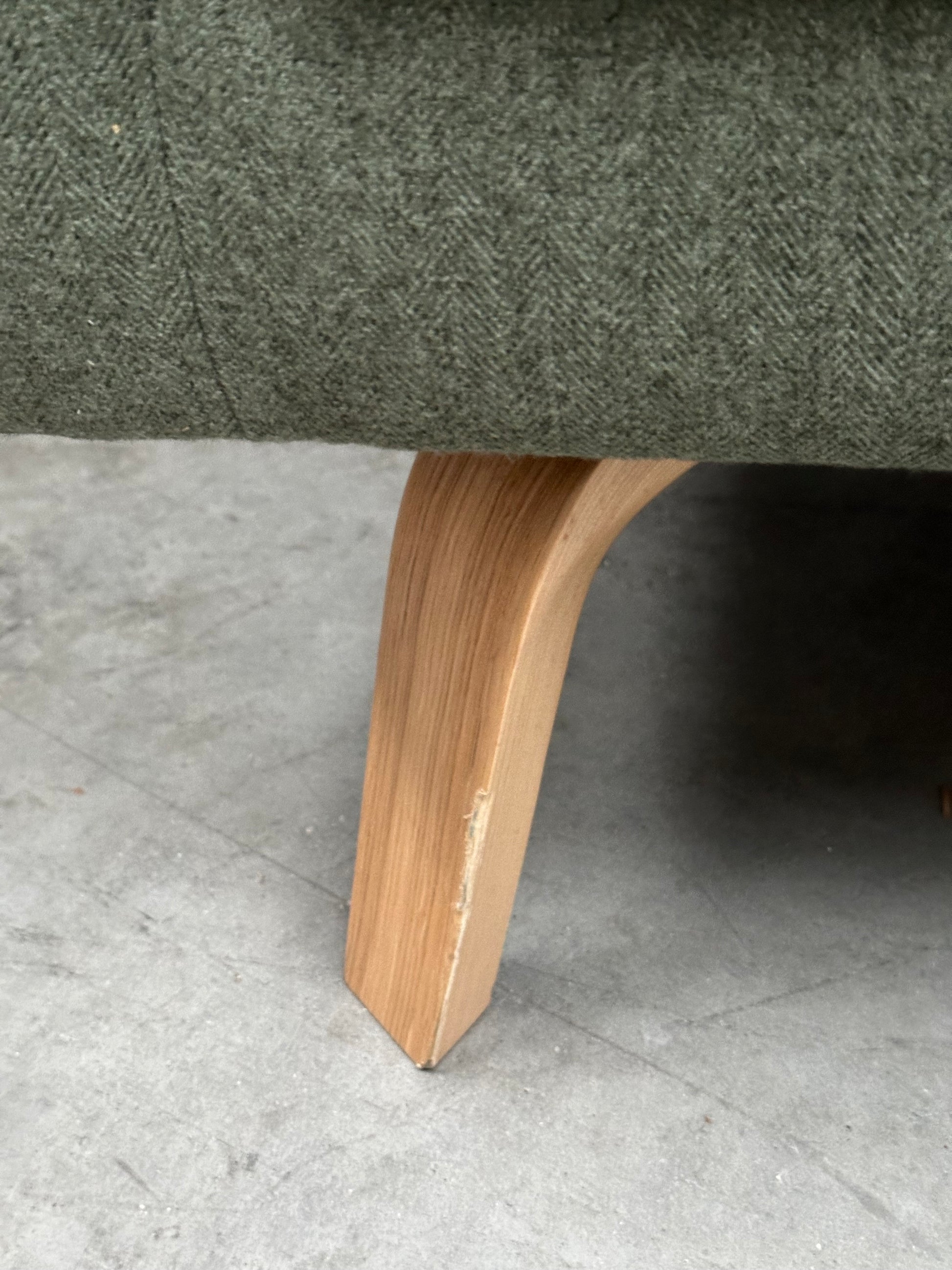 John Lewis Archie II Armchair Brushed Tweed Green