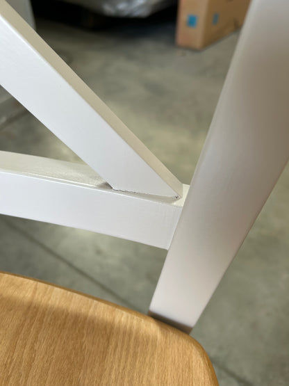 John Lewis Clayton Beech Wood Dining Chairs, Set of 2, Cream