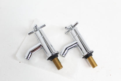 Hudson Reed Kristal Cross Head Basin Taps (pair).