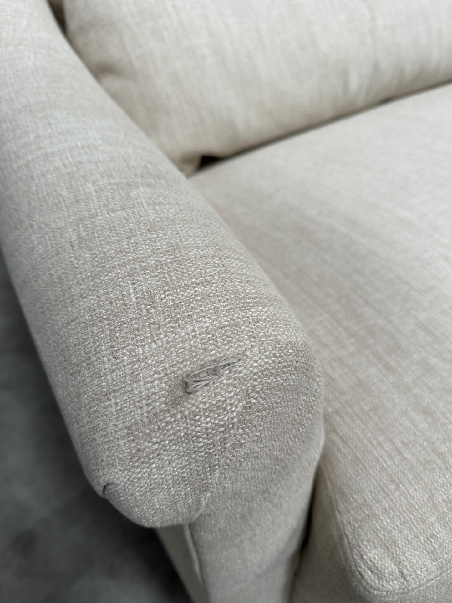 John Lewis Fireside Large 3 Seater Sofa AquaClean Matilda Natural