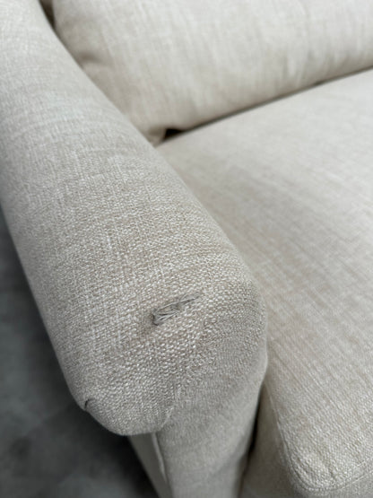 John Lewis Fireside Large 3 Seater Sofa AquaClean Matilda Natural