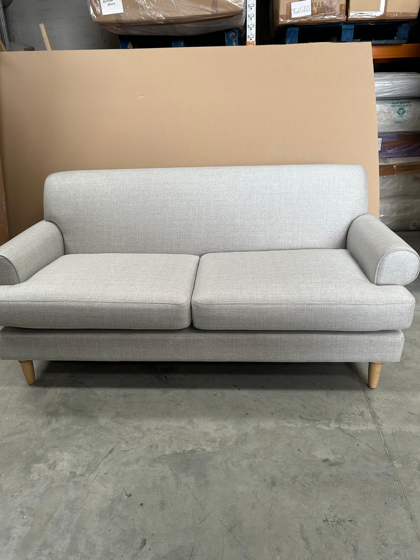 John Lewis ANYDAY Scroll II Medium 2 Seater Sofa, Light Leg Grey
