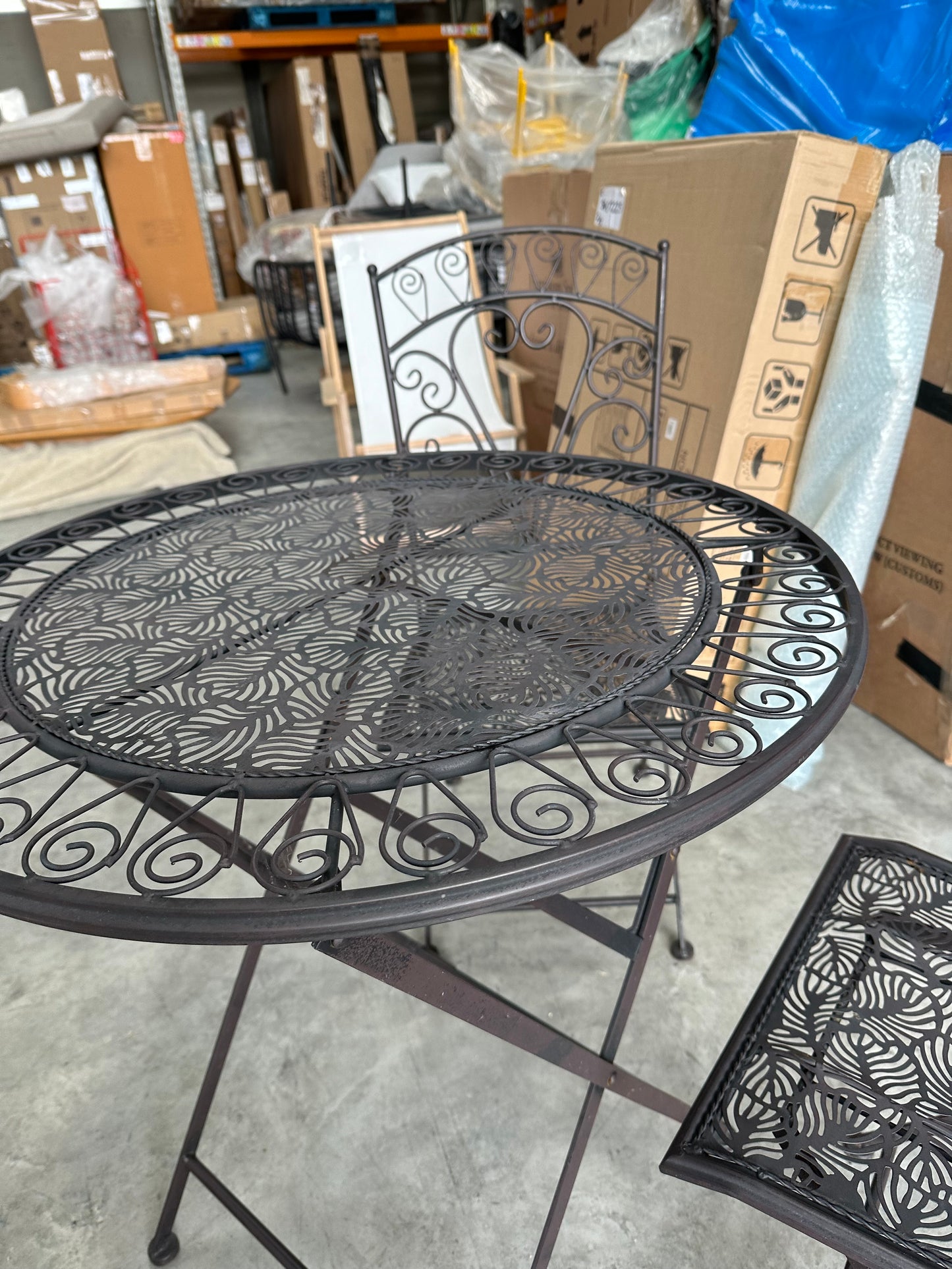 Gallery Direct Brindisi 2-Seater Folding Garden Bistro Table & Chairs Set