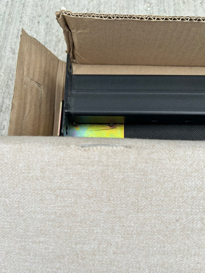 Bonn Upholstered Bed Frame, Small Double Beige Tweed