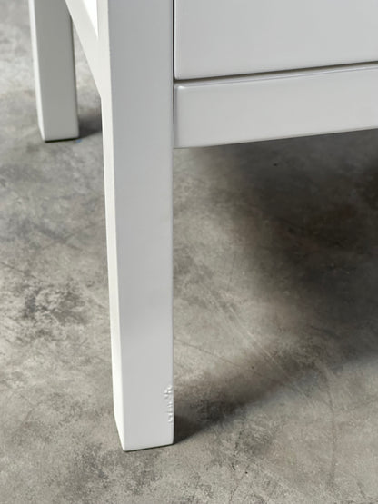 John Lewis White ANYDAY Wilton 2 Drawer Bedside Cabinet