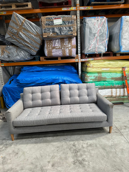 John Lewis Draper II Large 3 Seater Sofa Brushed Tweed Grey