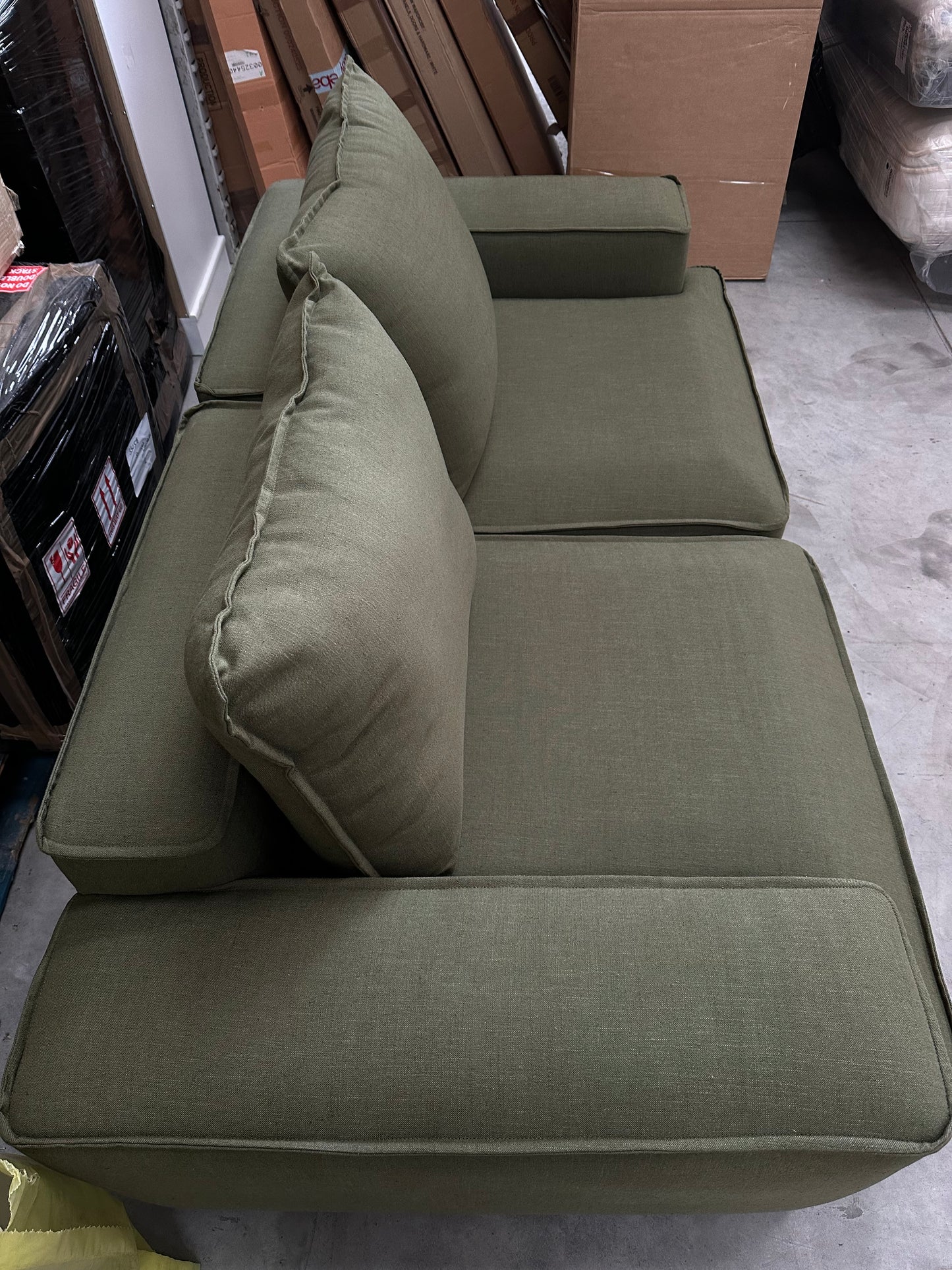 John Lewis Border Large 3 Seater Sofa, Dark Leg