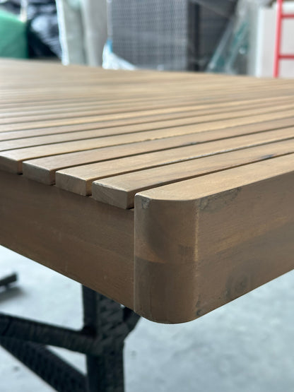 John Lewis Mona Rectangular Garden Dining Table, 175cm (Acacia Wood), Natural