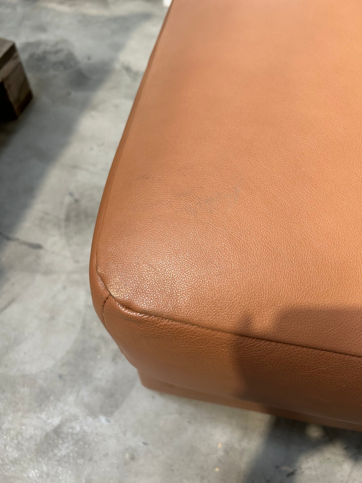 John Lewis Oliver Storage Footstool, Sellvagio Cognac