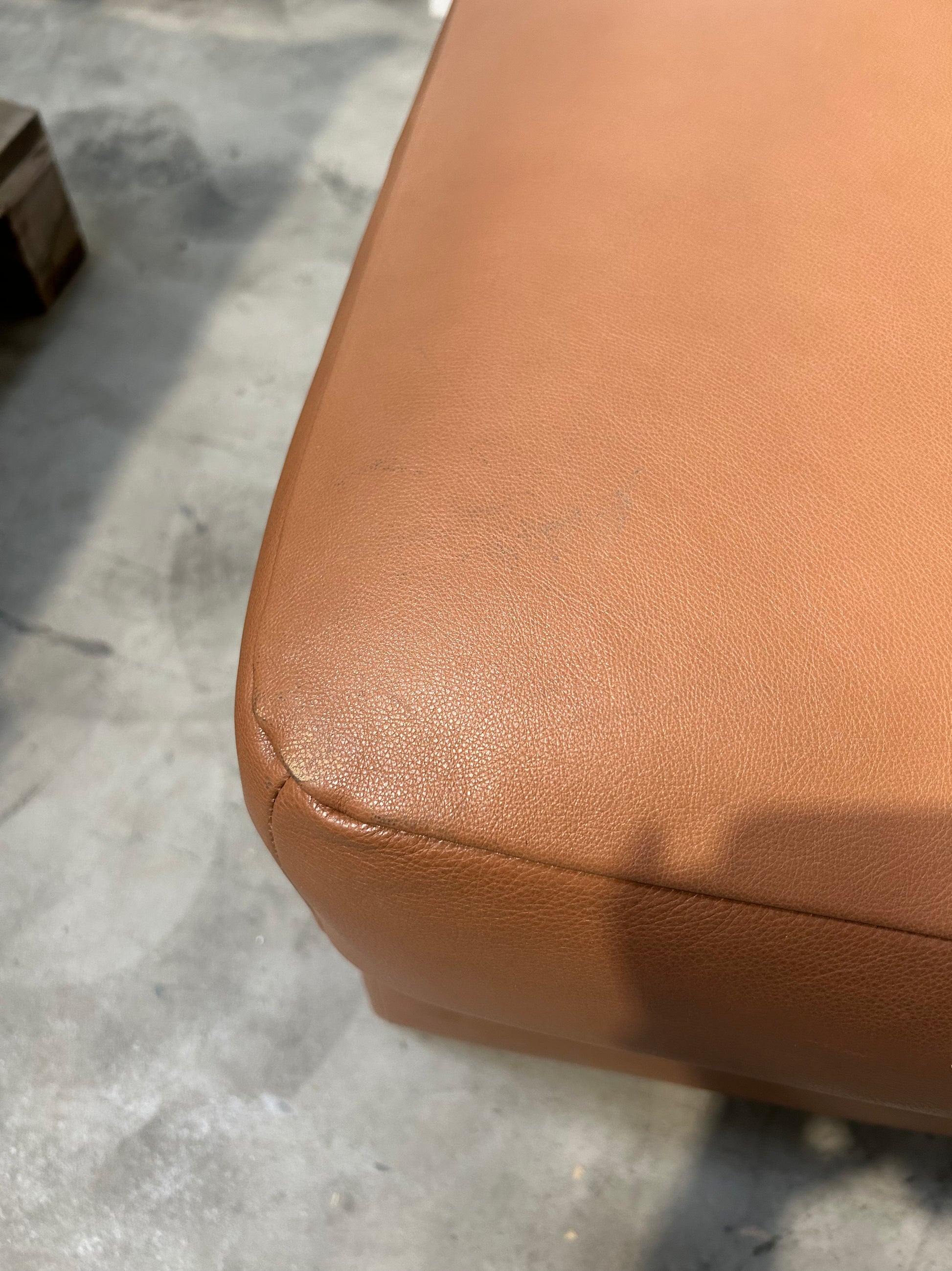 John Lewis Oliver Storage Footstool, Sellvagio Cognac