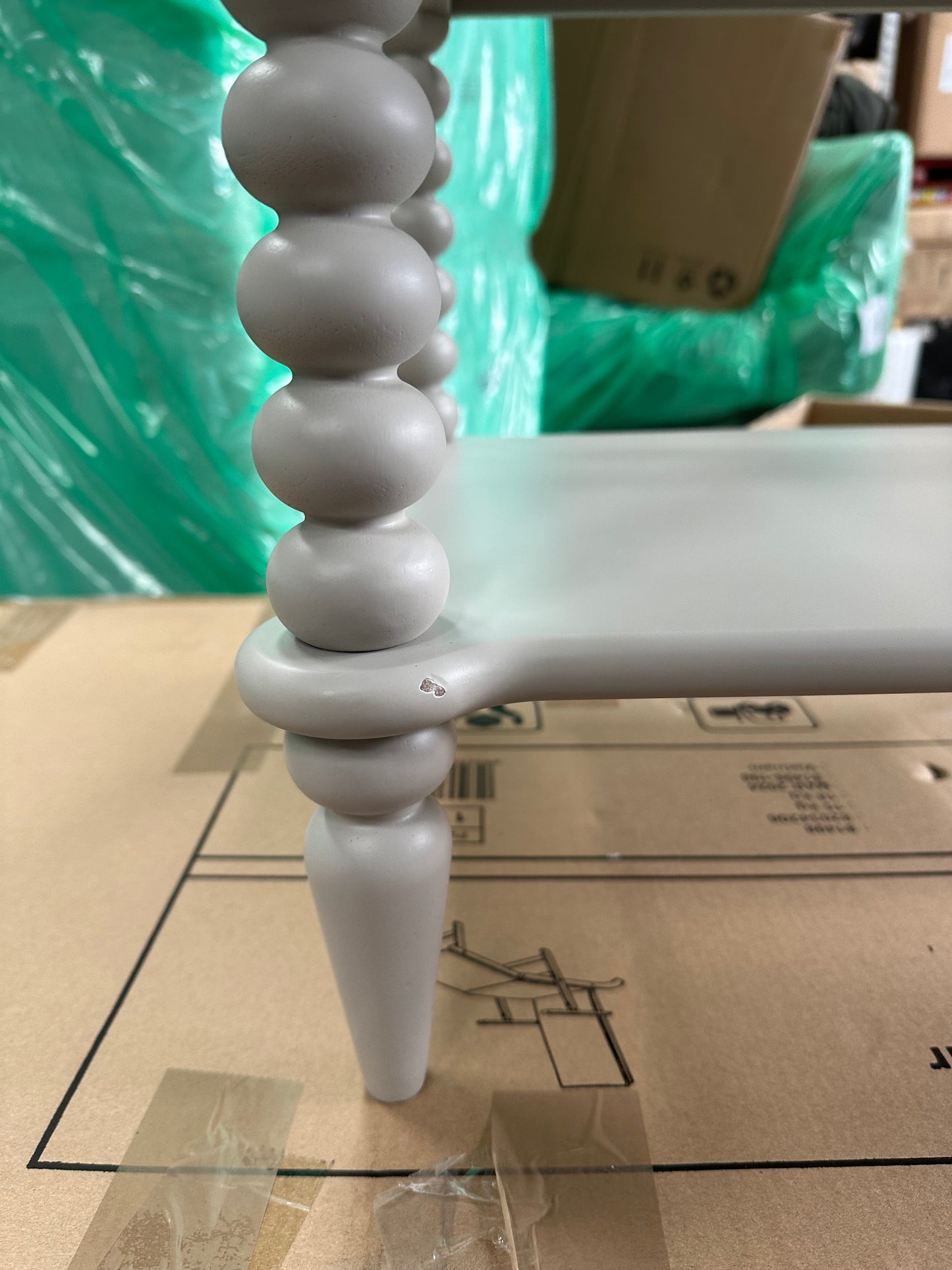 John Lewis Bobbin 1 Drawer Bedside Table Grey