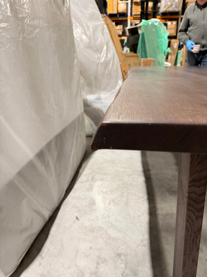 John Lewis Albury Dining Table Natural Edge Solid Oak Dark Oil 280 x 100