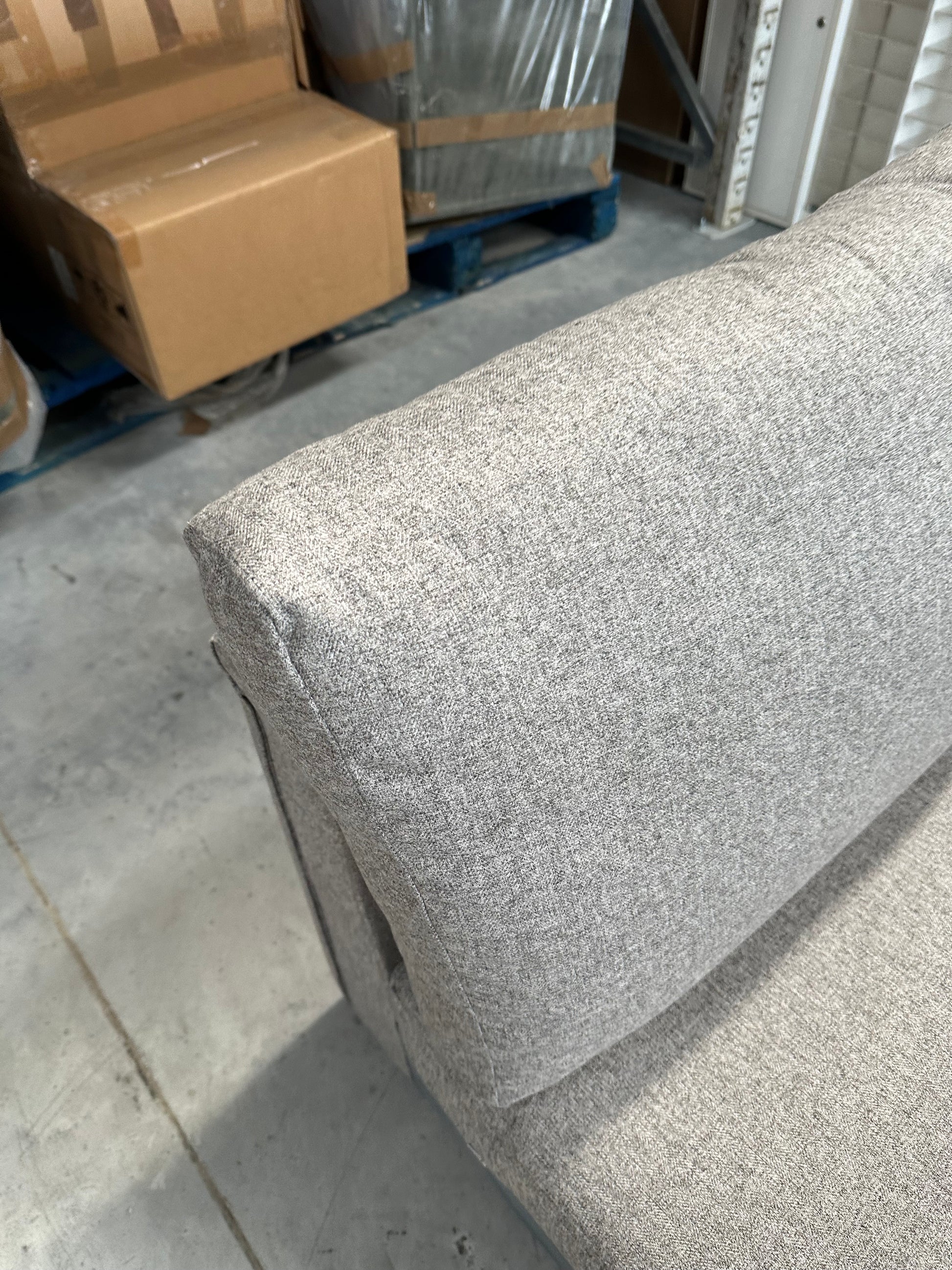 John Lewis + Swoon Rubik Large 3 Seater Sofa, Cinder Grey Wool