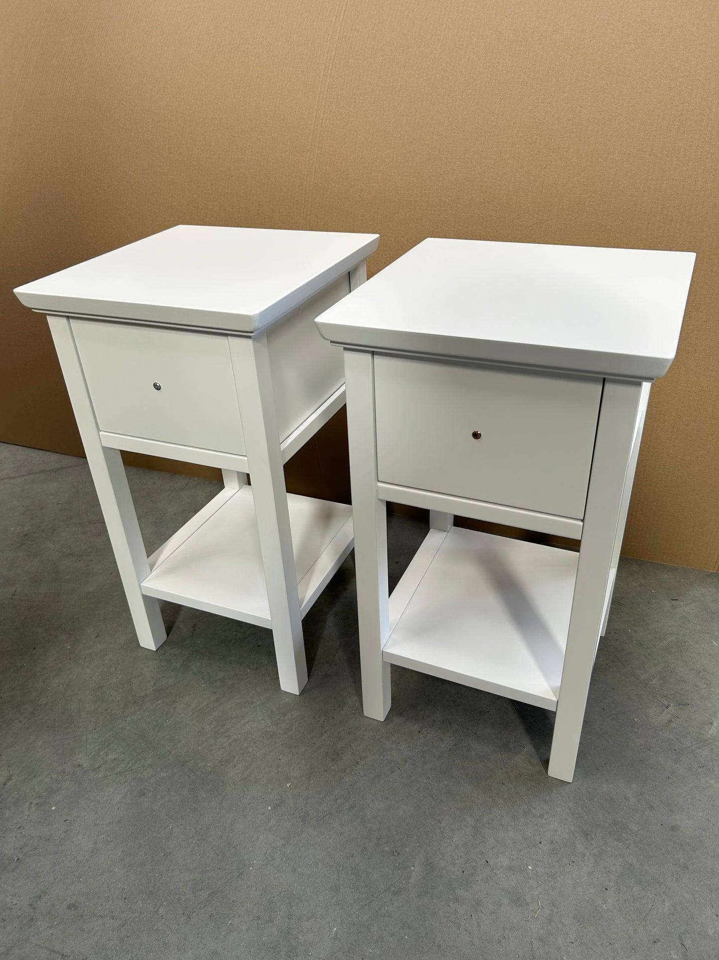 John Lewis Wilton Bedside Tables, Set of 2 White