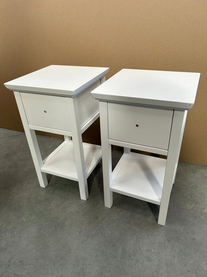 John Lewis Wilton Bedside Tables, Set of 2 White
