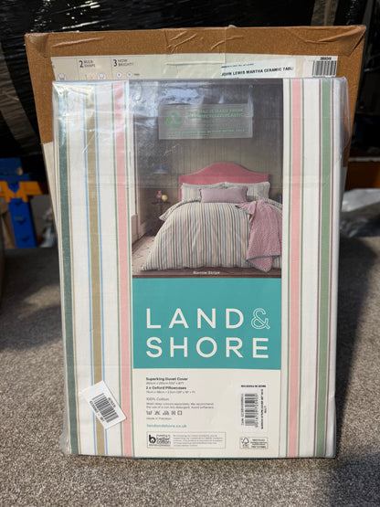Land & Shore Barrow Super King Duvet Cover Set, Multi
