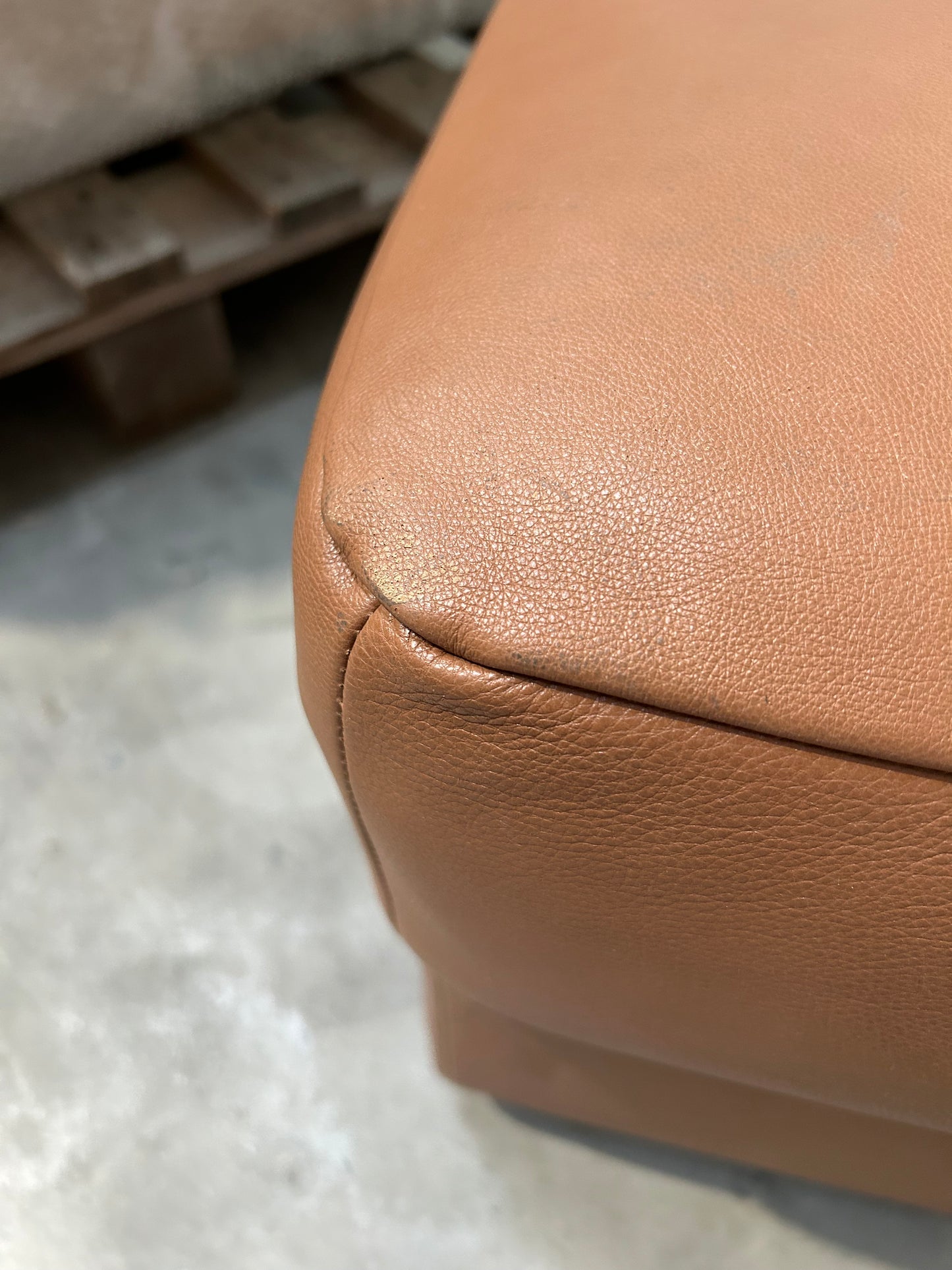 John Lewis Oliver Storage Footstool, Sellvagio Cognac