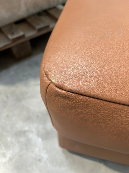 John Lewis Oliver Storage Footstool, Sellvagio Cognac