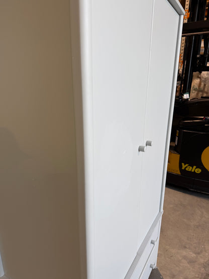 John Lewis  Spindle Double Wardrobe with 2 Drawers, Like New, Grey