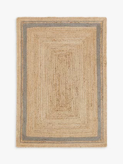 John Lewis Jute Border Rug, Grey, L180 x W120cm