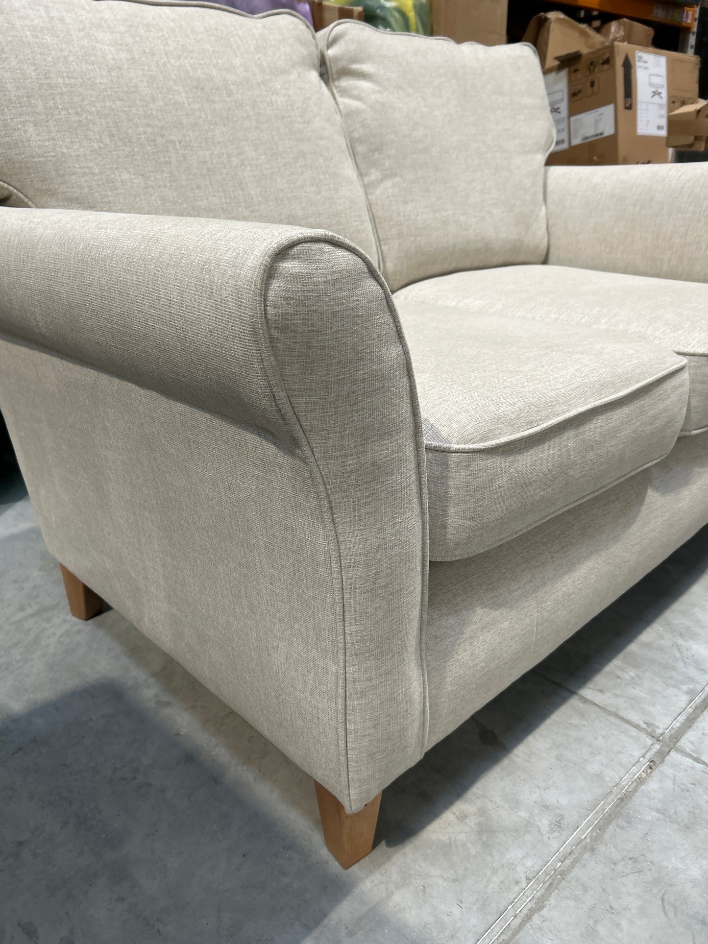 John Lewis Charlotte II Small 2 Seater Sofa Aquaclean Aston Natural