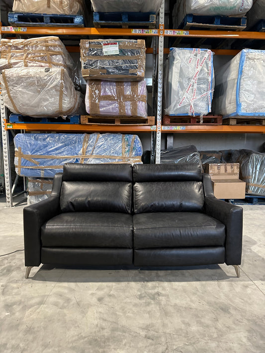 John Lewis Parker Knoll  Elevate  Large 2 Seater Leather Sofa, Metal Leg