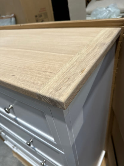 John Lewis St Ives 5 Drawer Chest, White Haze