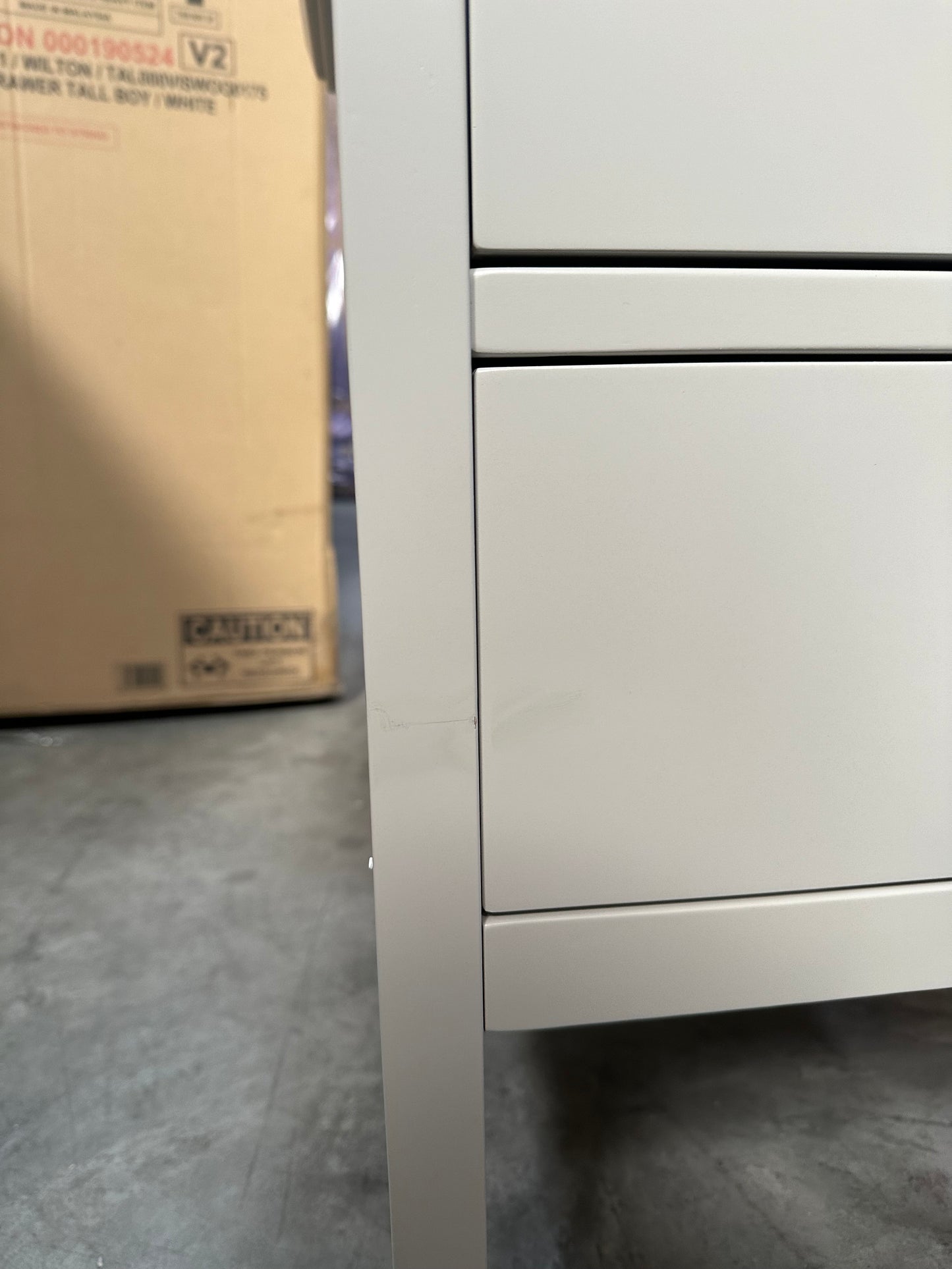 John Lewis Wilton 2 Drawer Bedside Cabinet, Linen