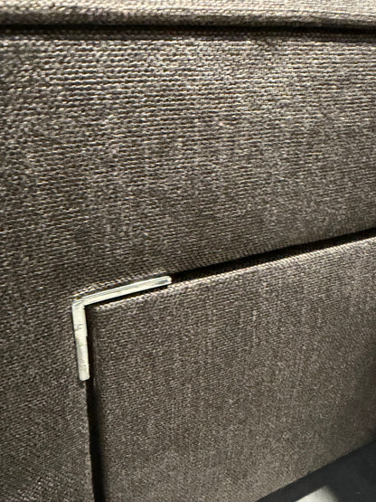 John Lewis Pocket Sprung 4 Drawer Divan Base, Double, Soft Touch Chenille Charcoal
