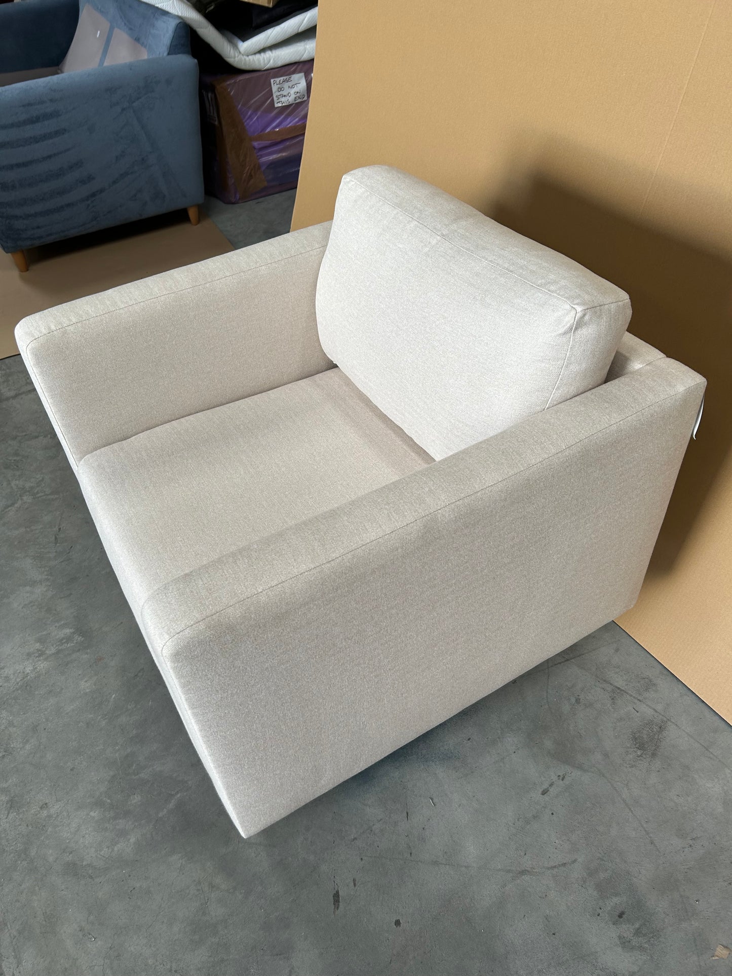John Lewis Eavis Armchair Tweed Beige