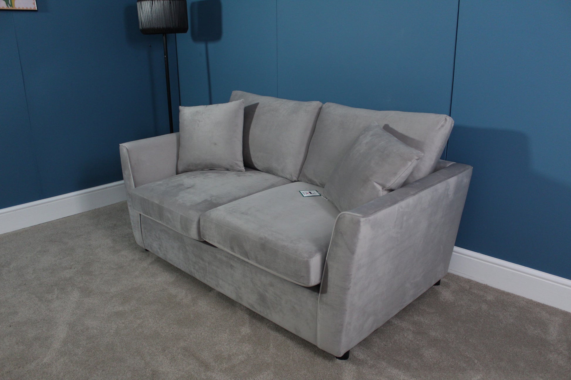 Bespoke Brook & Wilde 2 Seater Sofa Bed in Stone Velvet 