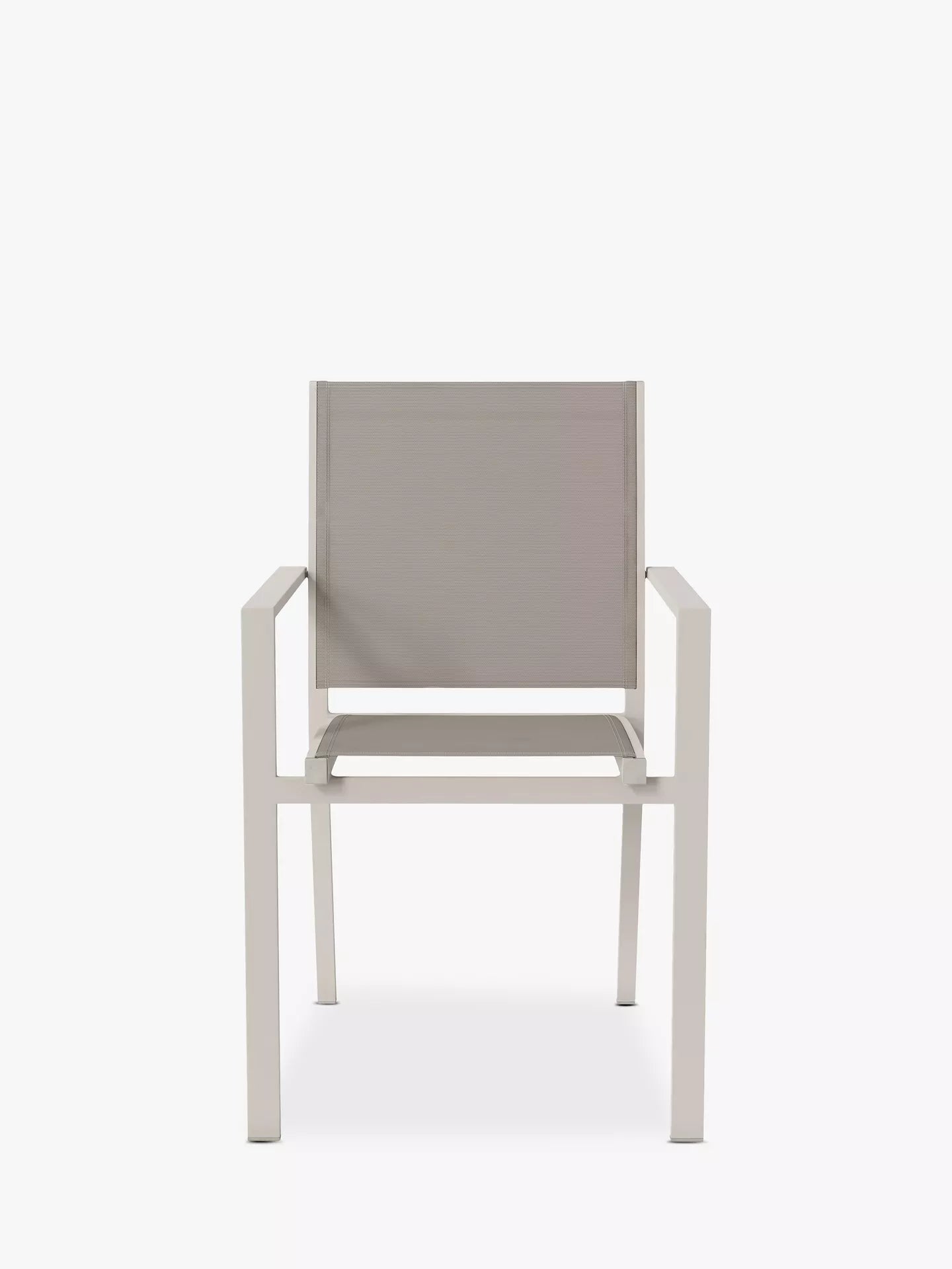 John Lewis Miami Garden Dining Chair, Set of 2, Light Grey