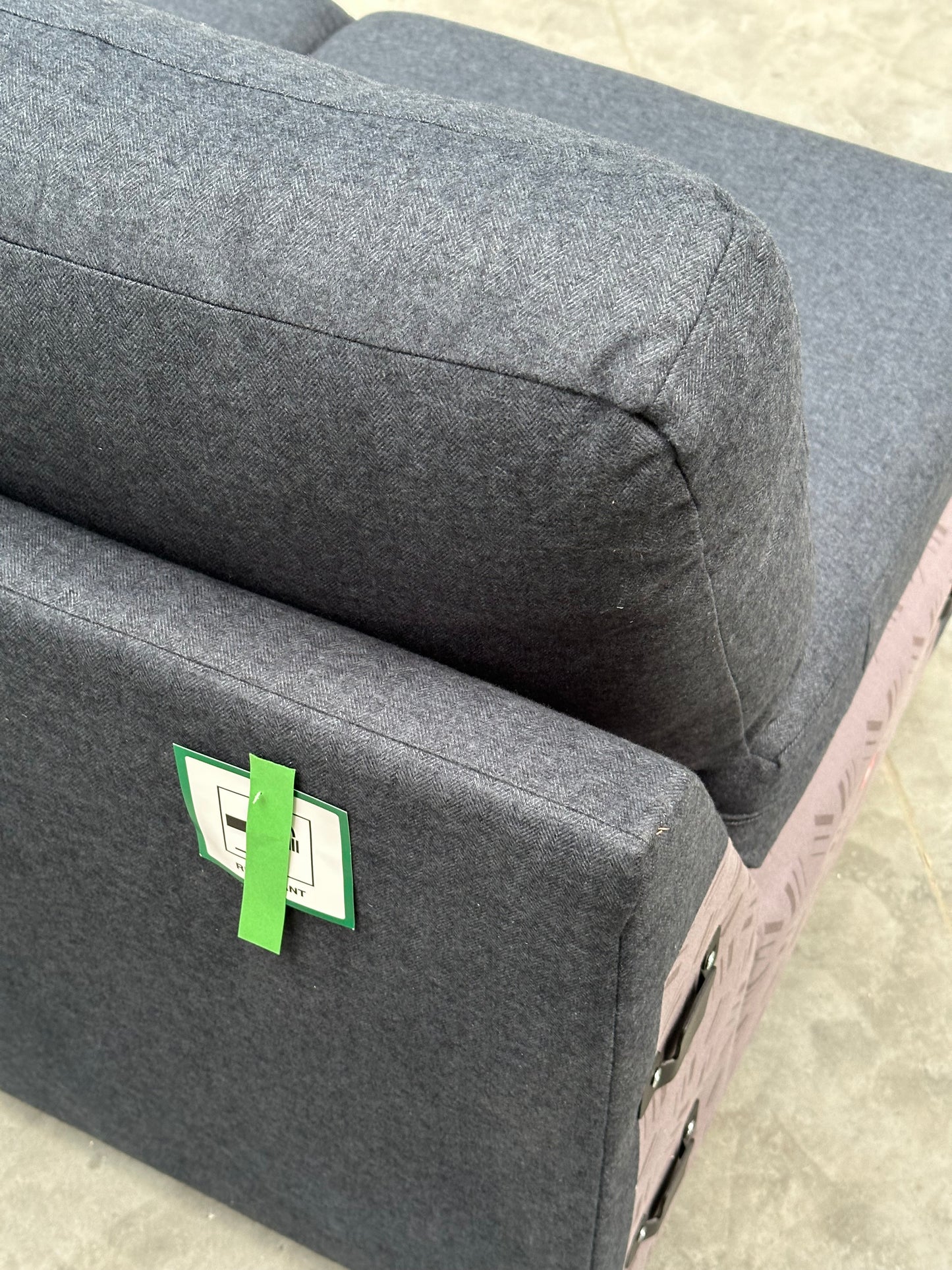 John Lewis Oliver Small Armless Soft Brusehd Tweed Navy Band A