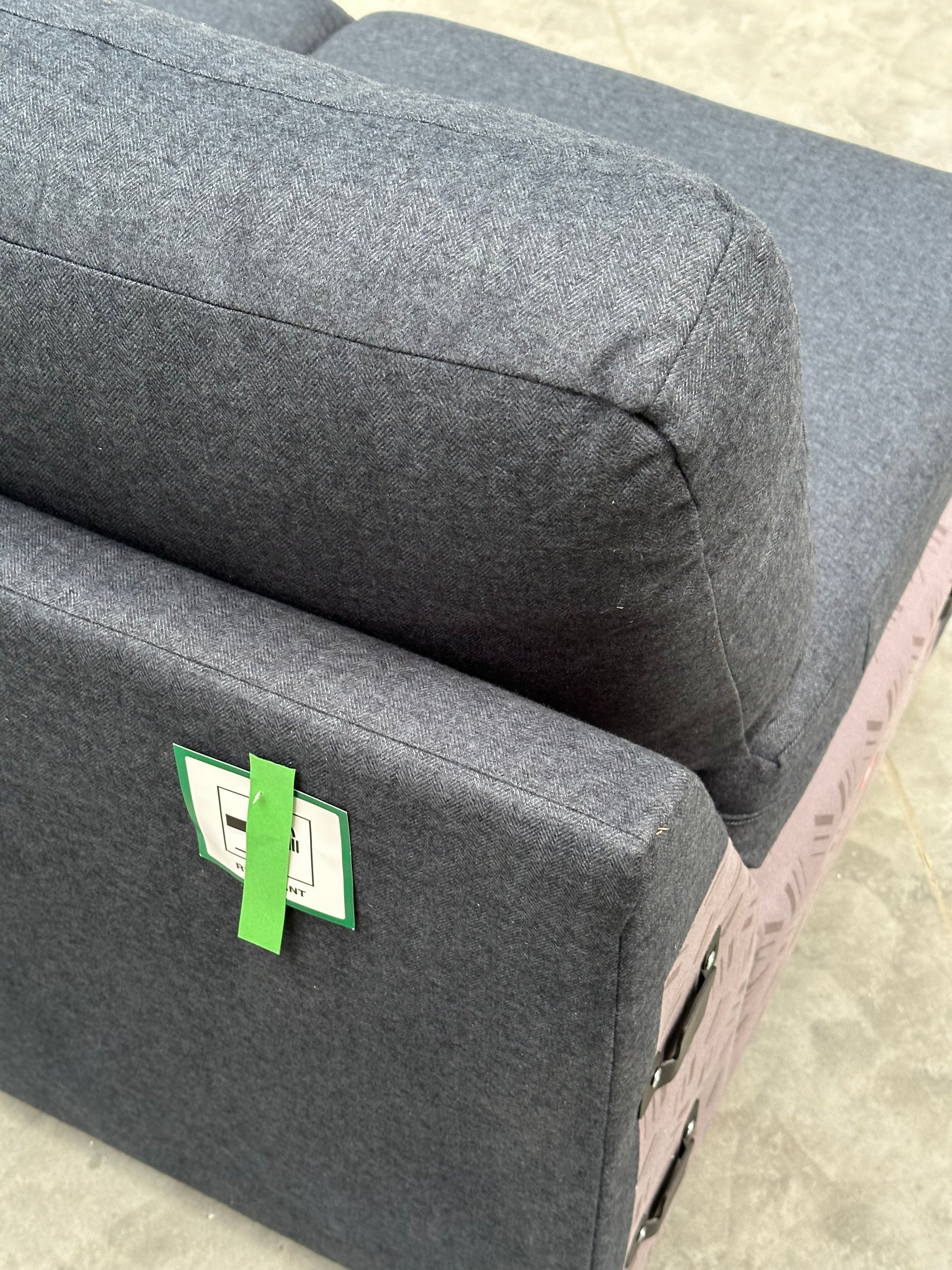 John Lewis Oliver Small Armless Soft Brusehd Tweed Navy Band A