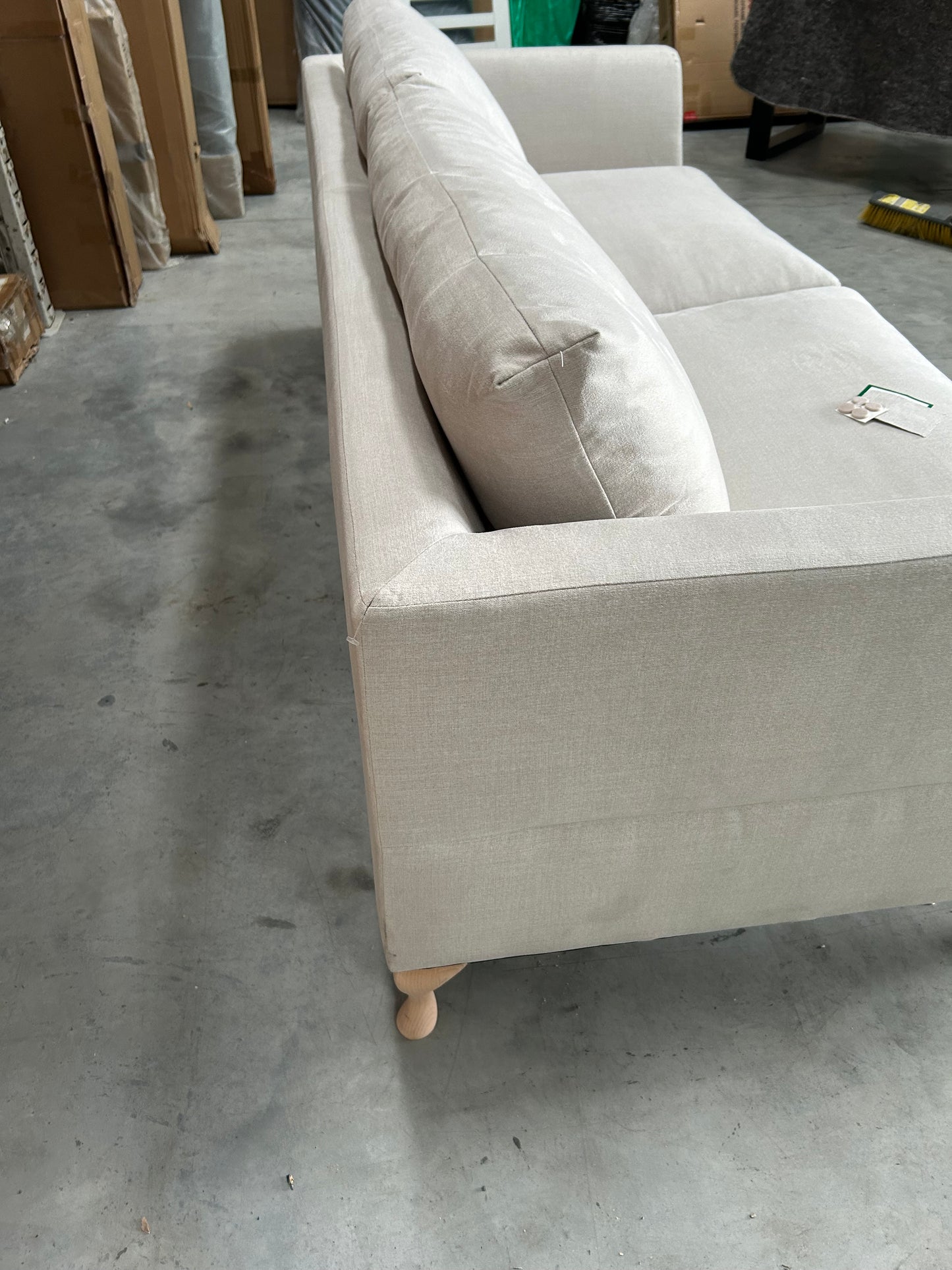 John Lewis Sofa Belgrave Large 3 Seater Linen Natural