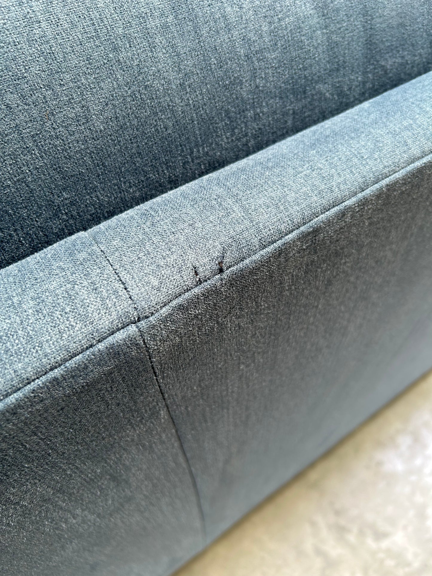 John Lewis Sloane Grand 3 Seater Sofa, Dark Leg Blue Linen