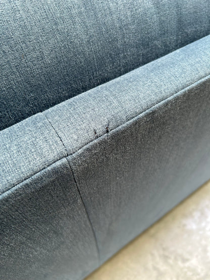 John Lewis Sloane Grand 3 Seater Sofa, Dark Leg Blue Linen