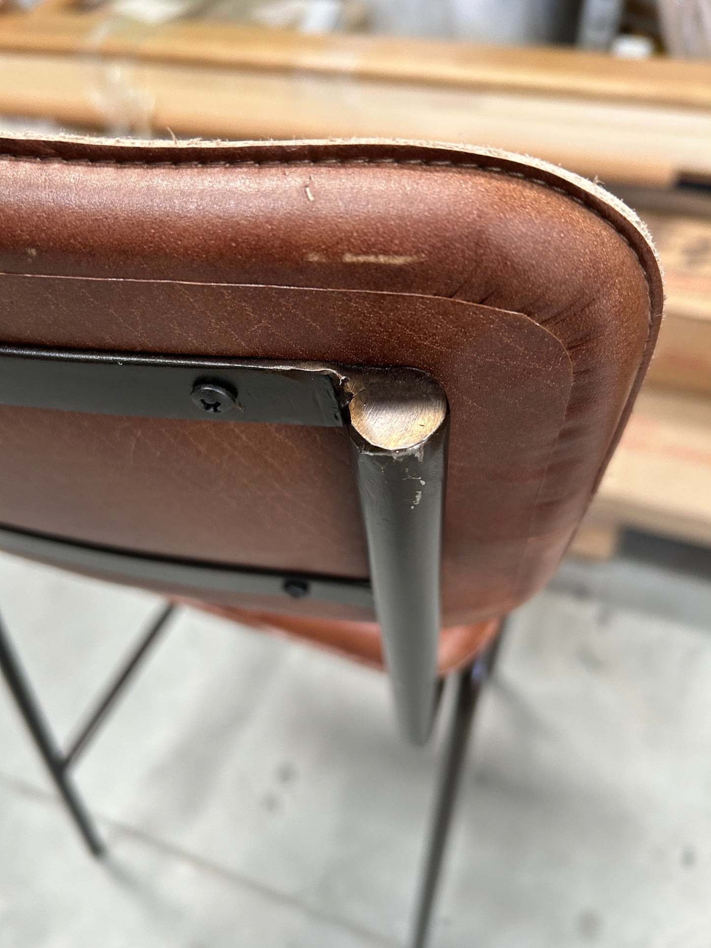 nkuku Ukari Counter Chair Chocolate Brown - LIST