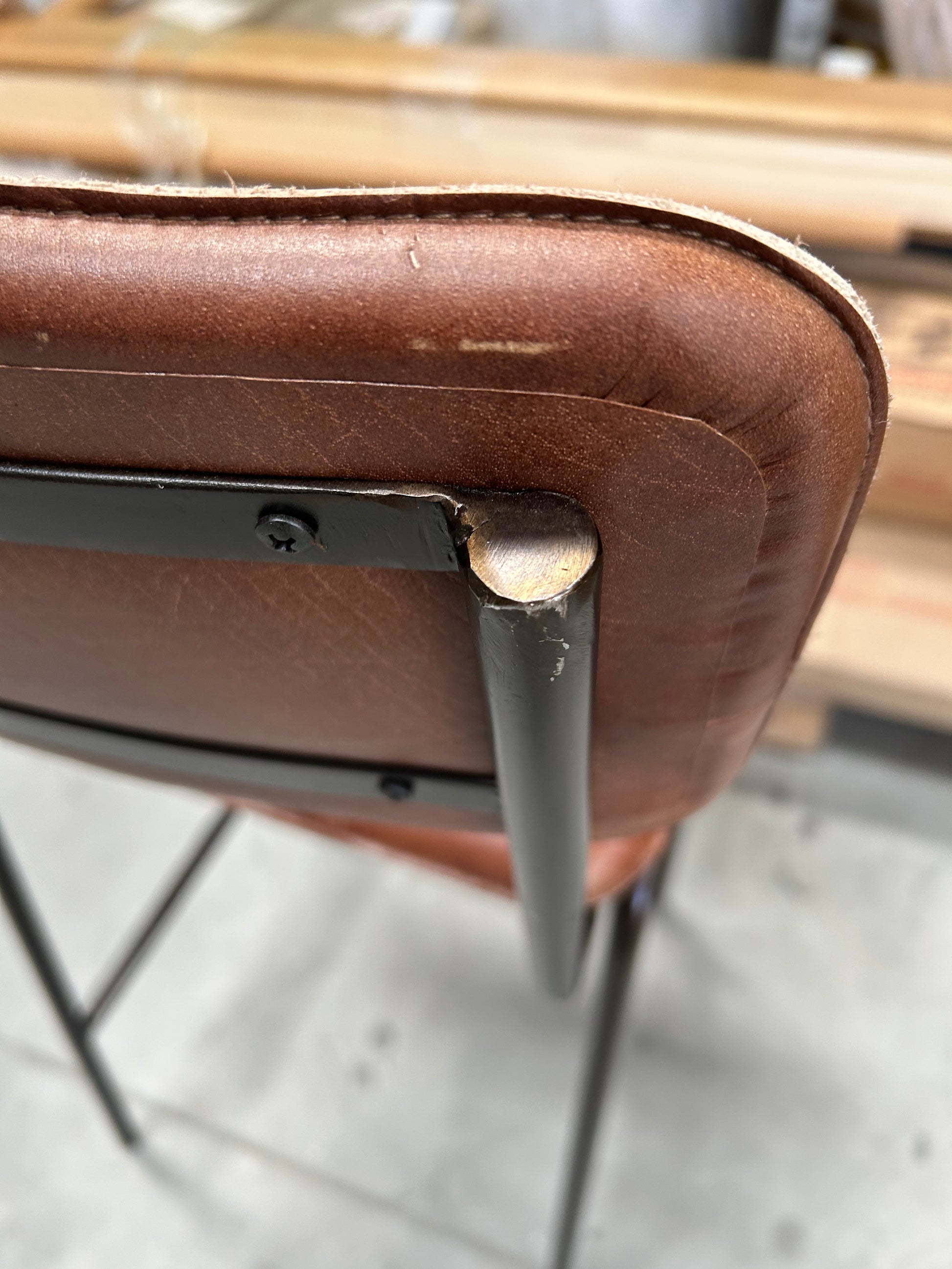 nkuku Ukari Counter Chair Chocolate Brown - LIST