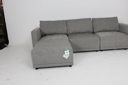 John Lewis Bundle Bold Arm 4 Seater Chaise End Sofa In Easy Clean Grey