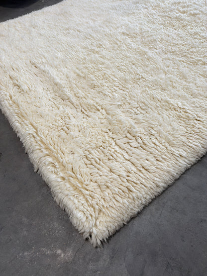 John Lewis Shaggy Pure Wool Rug, Natural, L240 x W170cm