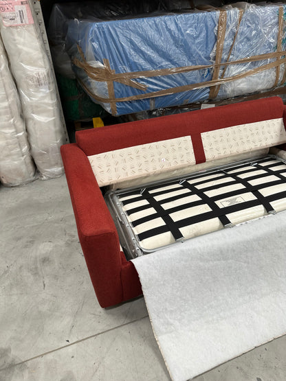 John Lewis Oliver II Sofa Bed Brushed Tweed Red