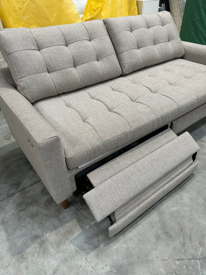 John Lewis Draper II Large 3 Seater Motion Sofa, Light Leg, Aquaclean Aston Natural