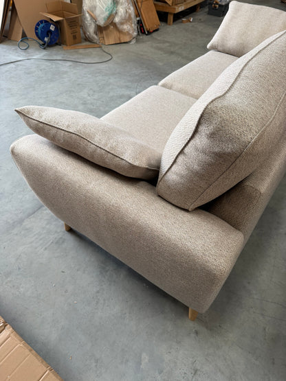 John Lewis Ambleside Large 3 Seater Sofa, Light Leg, Textured Weave Natural