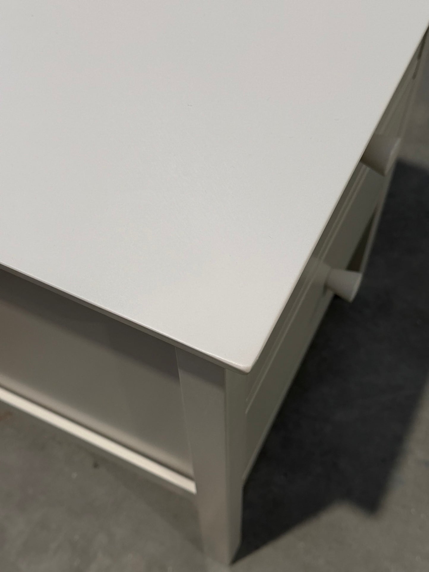 John Lewis Wilton 2 Drawer Bedside Cabinet, Linen