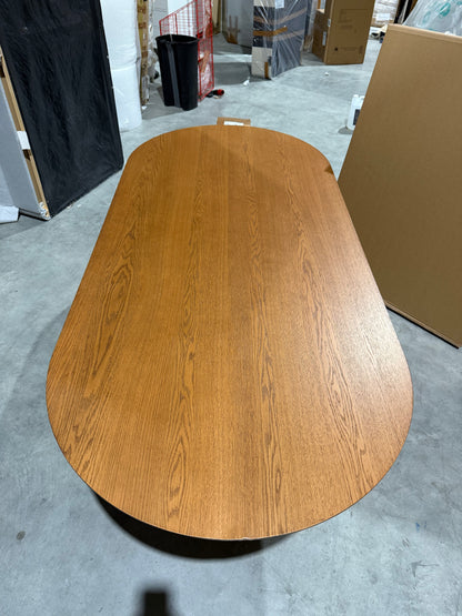 John Lewis Trestle 6 Seater Dining Table Dark Oak