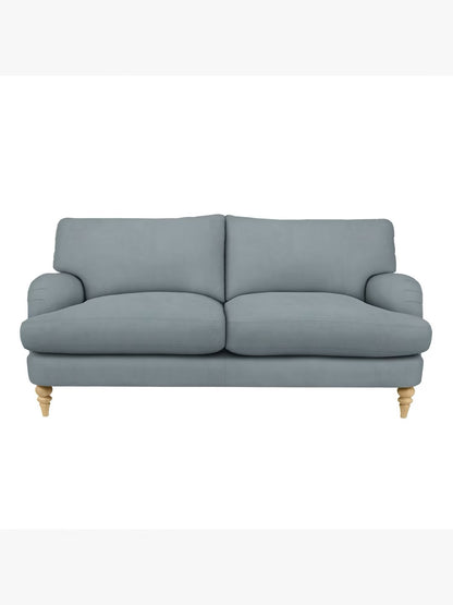 John Lewis Otley Large 3 Seater Sofa in Velvet Slate Blue