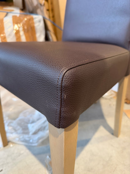 John Lewis Dining Chairs Slender Faux Leather Set of 2