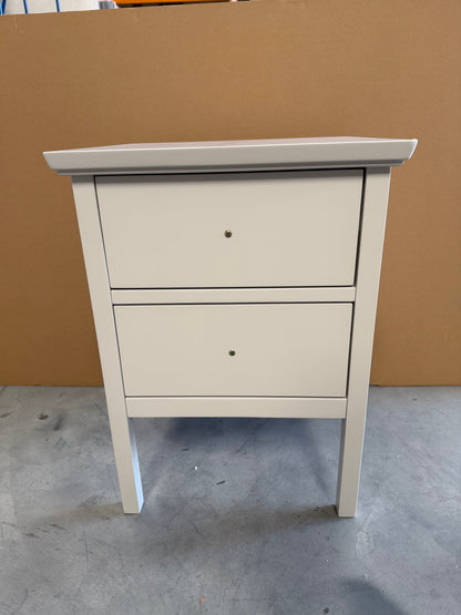 John Lewis Bedside Wilton 2 Drawer Storage Cabinet, Linen