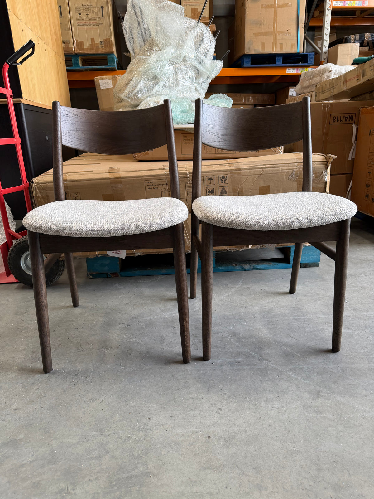 John Lewis Parity Dining Chair, Set of 2, Dark